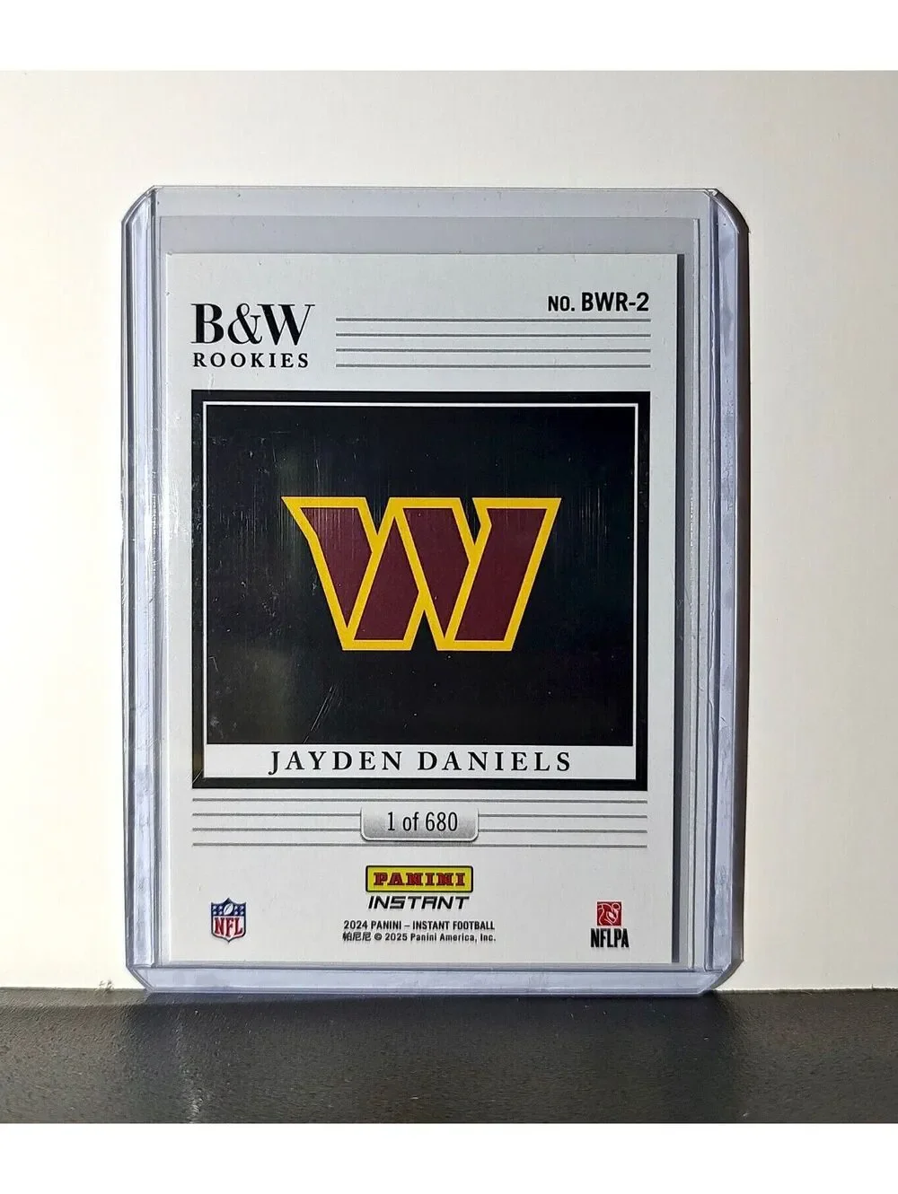 Jayden Daniels 2024 Panini NFL #2 Black & White Rookies Card Commanders 1 of 680